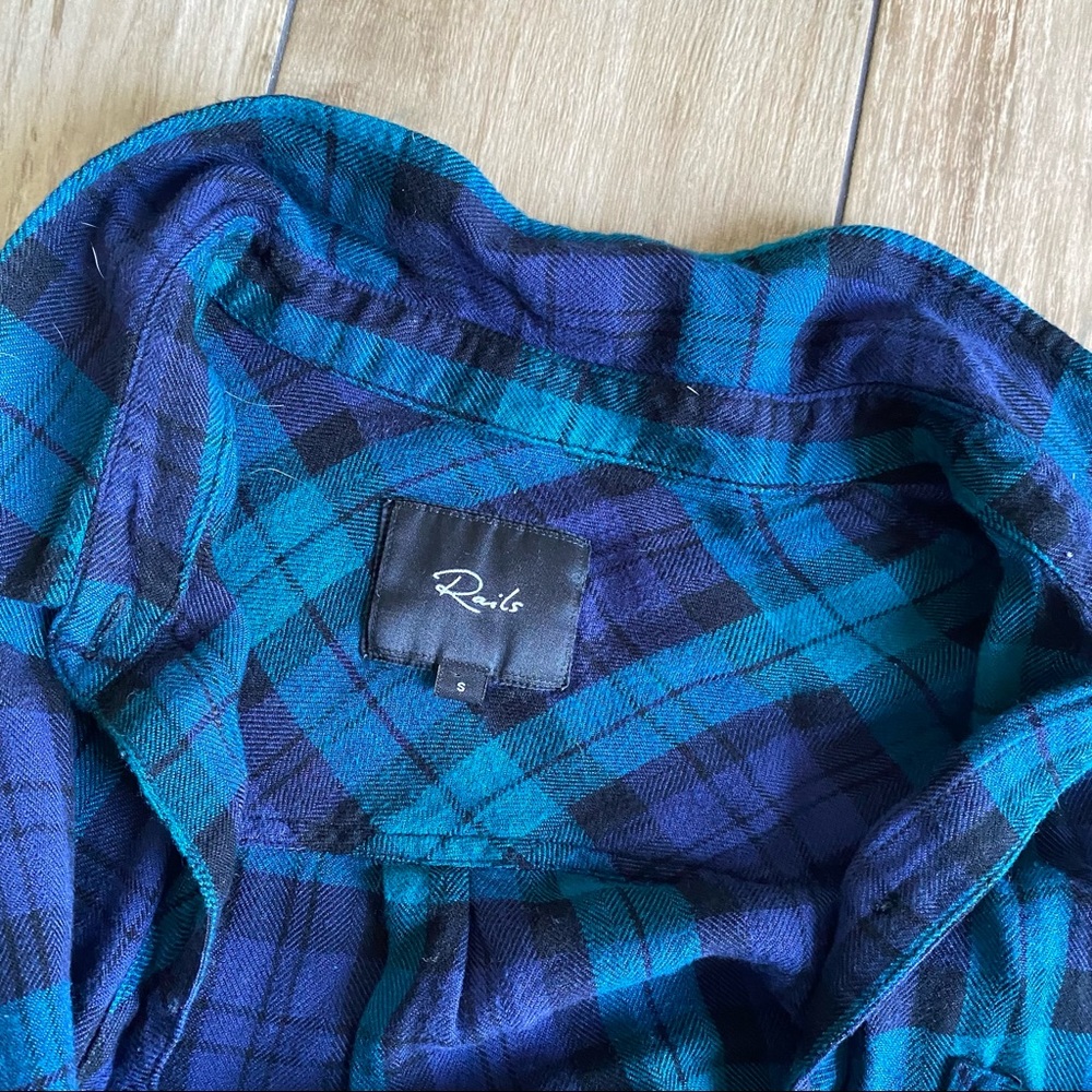 Rails plaid button down top size small - Picture 4 of 5